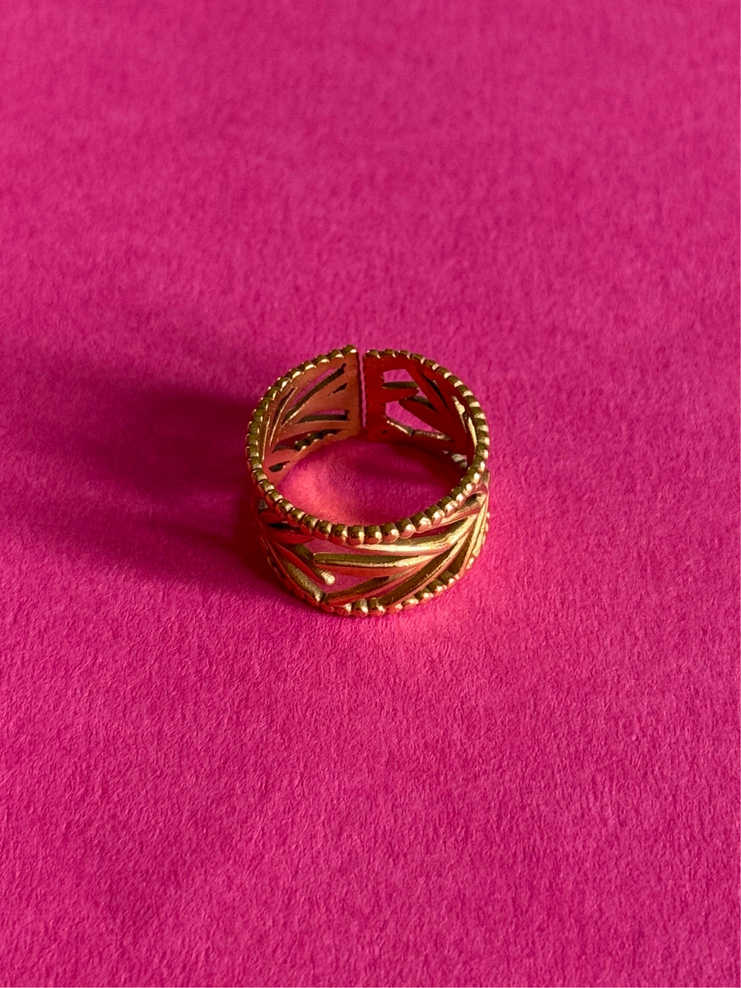 isa gold adjustable ring