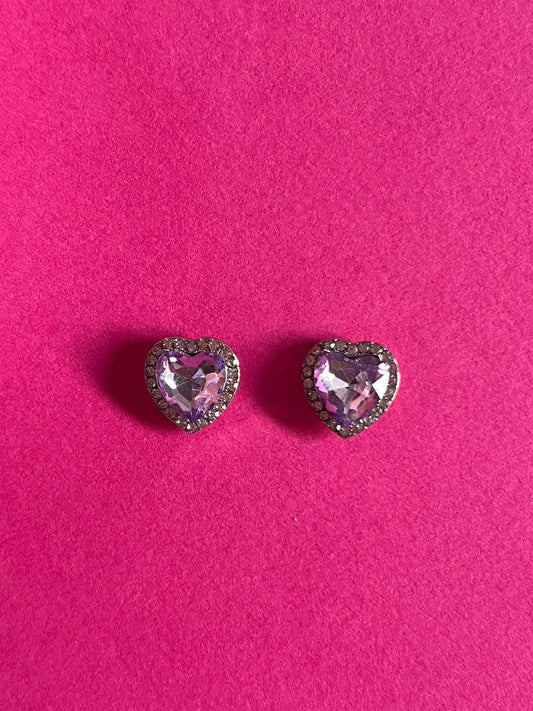 diamond purple earrings