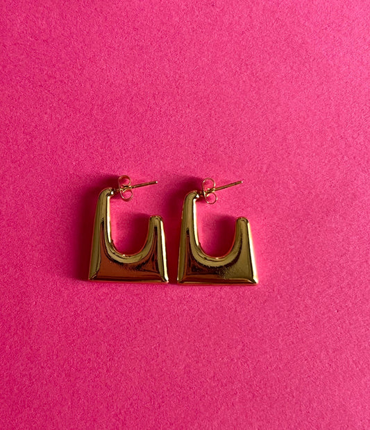 dalia gold statement earrings