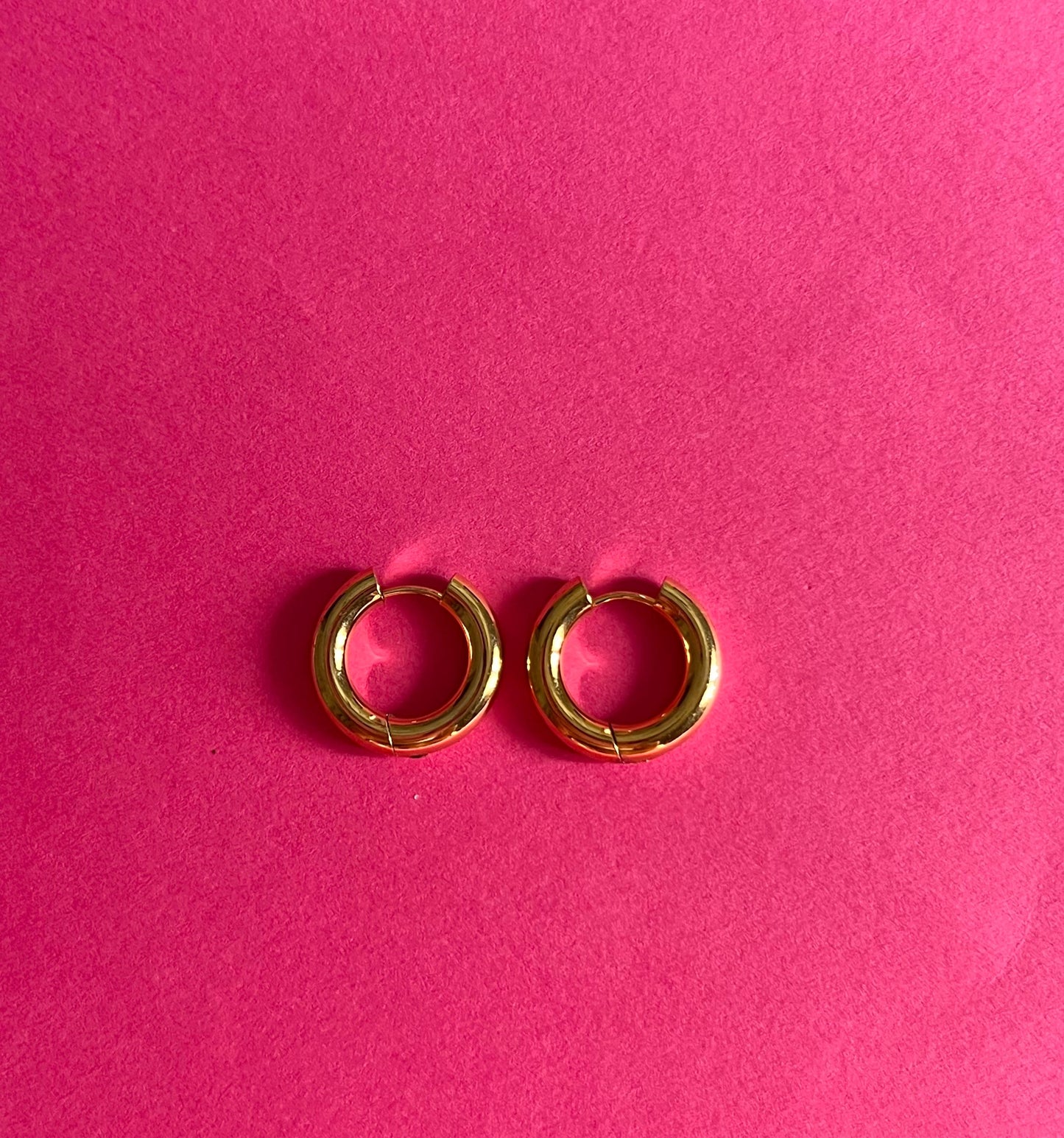 classic gold statement hoops