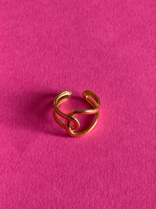 nina gold adjustable ring