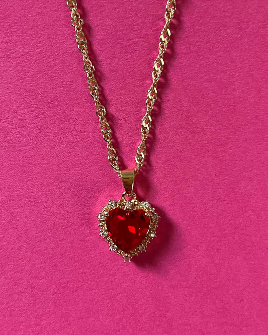 red heart pendant