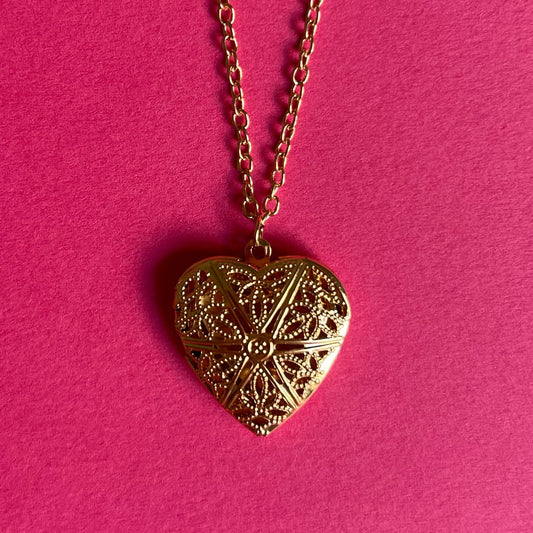 open heart gold pendant