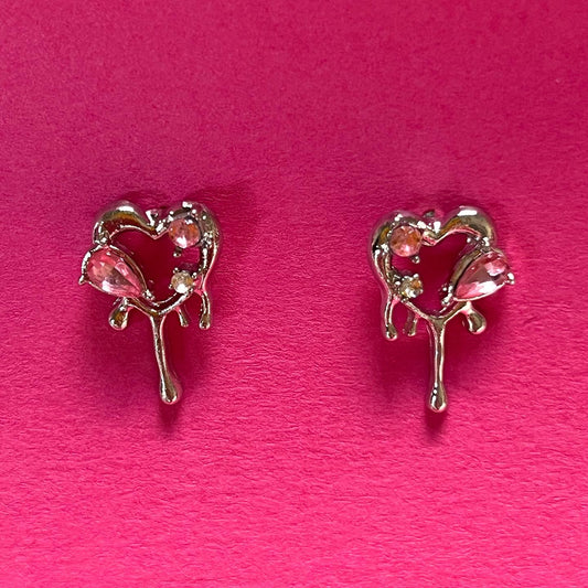 baby pink y2k stud earrings