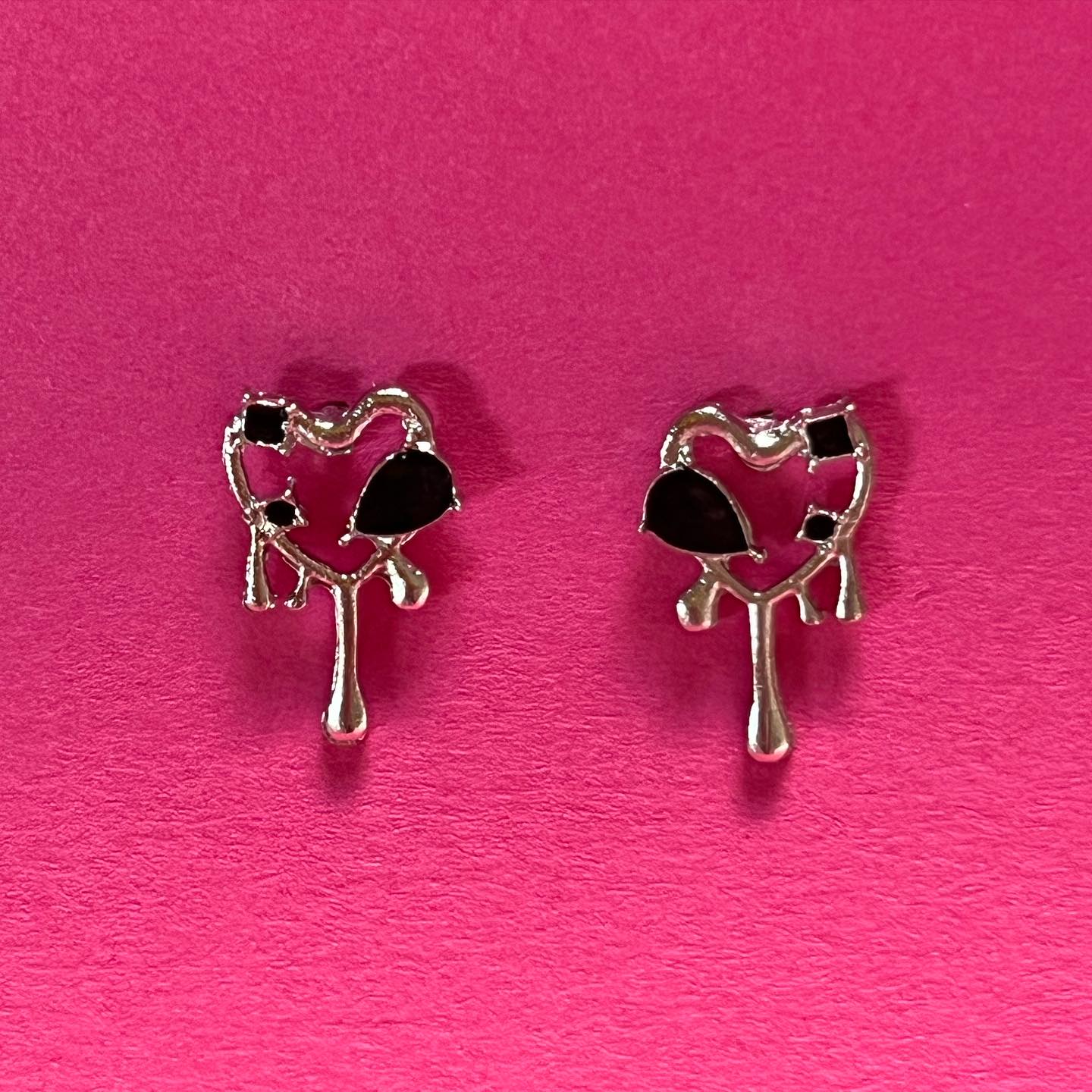 black y2k stud earrings