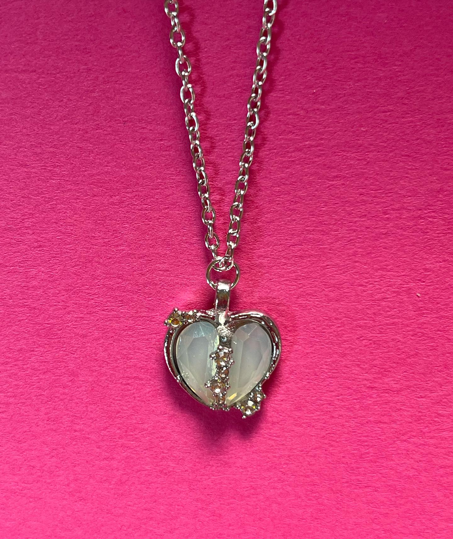 crystal heart pendant