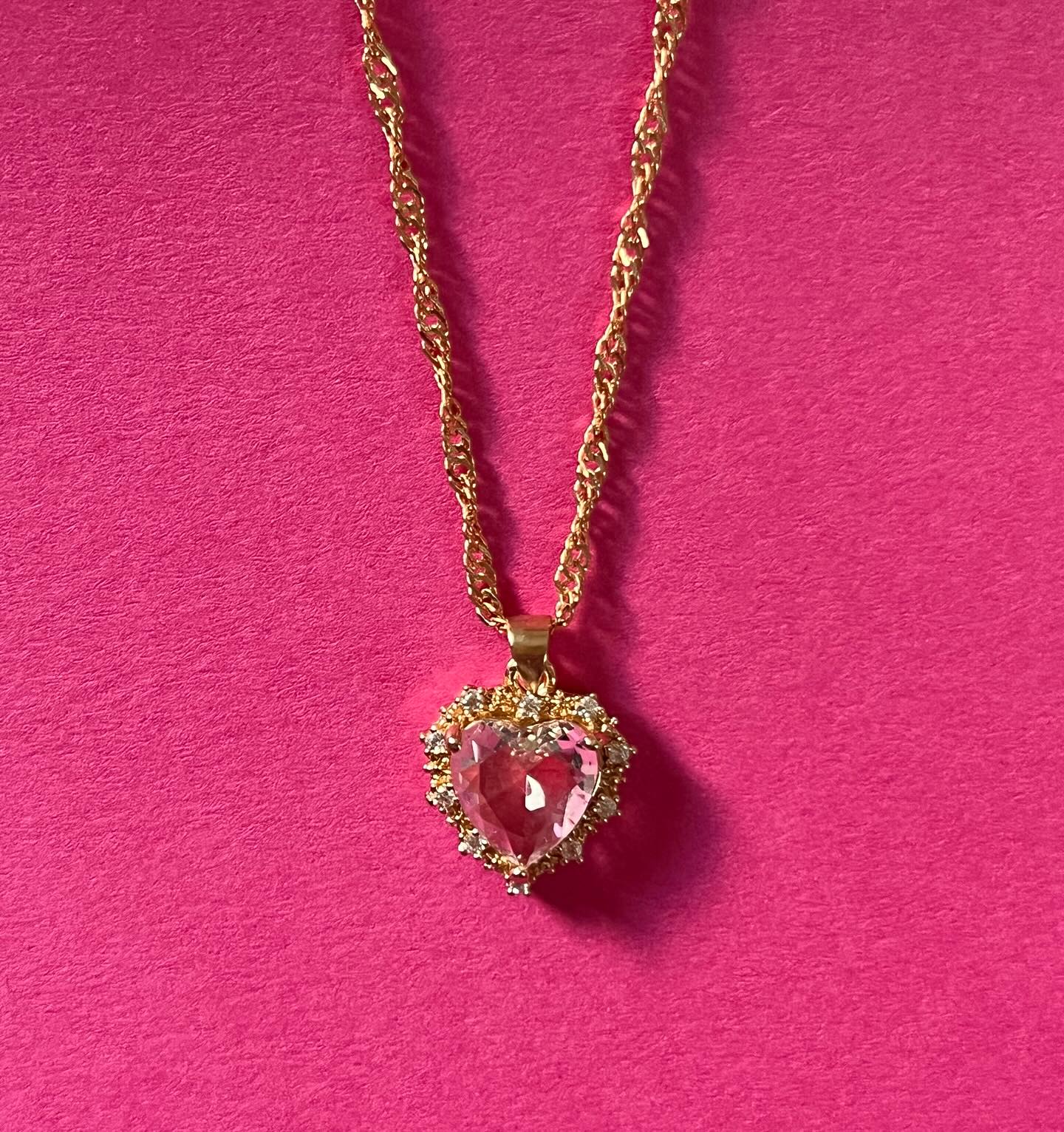 pink heart pendant