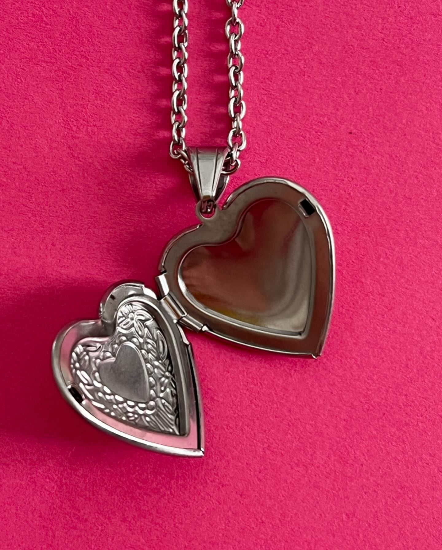 open heart silver pendant