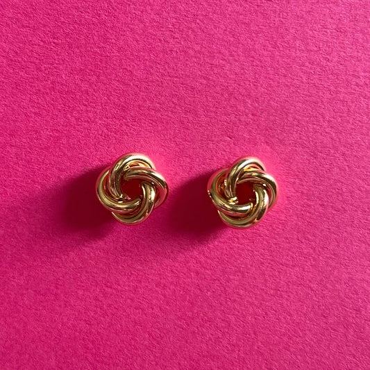 small statement gold hoops