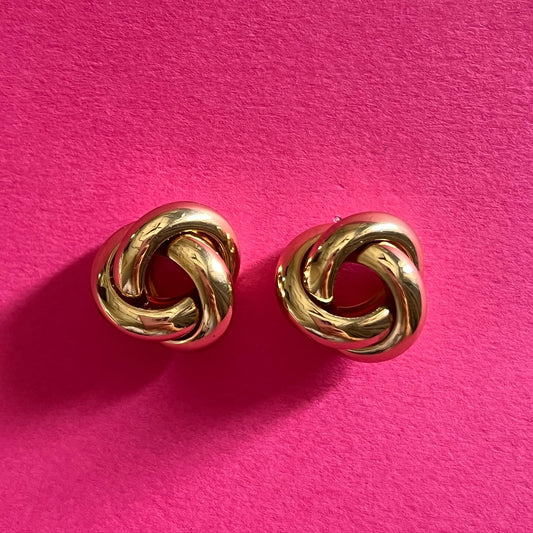 gold twisted hoops