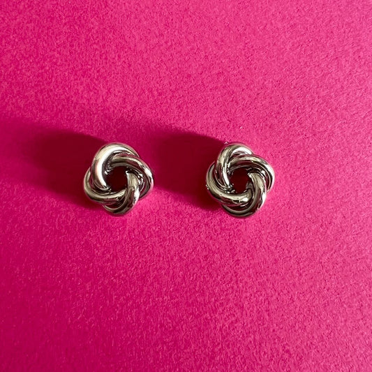 small statement silver hoops